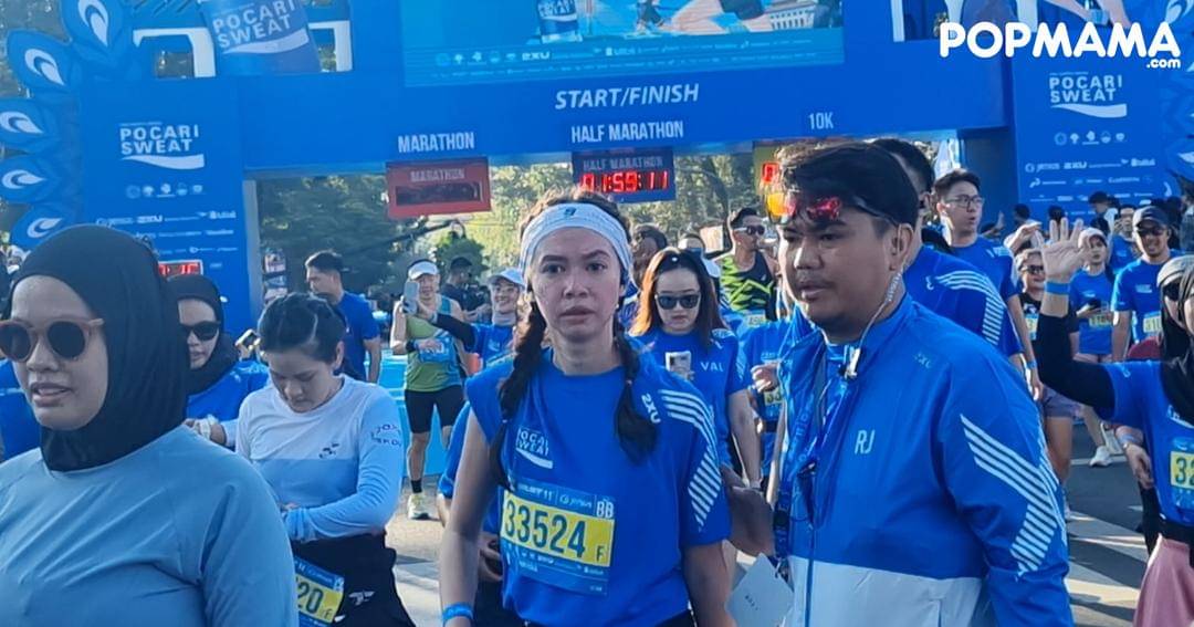 Yuki Kato di Pocari Sweat Run Indonesia 2024 Bandung, Minggu (21/7/2024) - Popmama.com/Sania Chandra